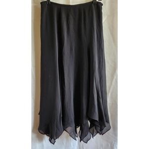 Genny black silk skirt 6